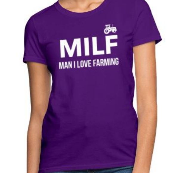 Fruit of the loom purple MILF t-shirt - Picture 4 of 5